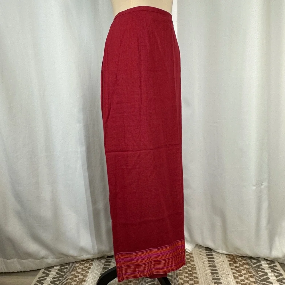 Vintage New York City Design Co Linen Blend Maxi Skirt Tagged 14 Fits 10/12